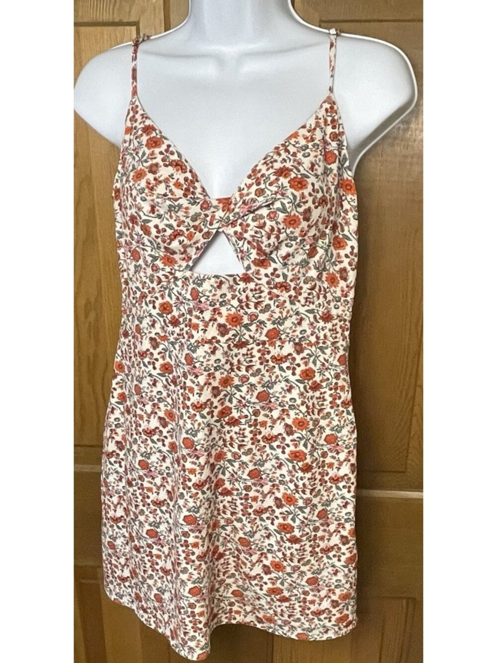Abercrombie &Fitch Mini Sundress Keyhole Front Spaghetti Straps Beach SZ M